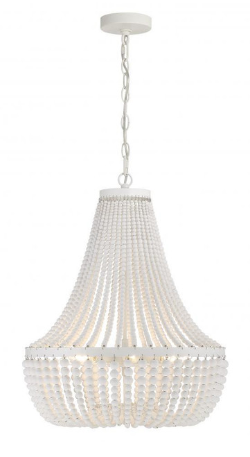 Crystorama Rylee Chandelier - Matte White 23.5"H 