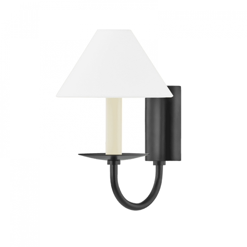 Mitzi by Hudson Valley Lighting Lenore Wall Sconce, 1-Light, Soft Black, 10.25"H (H464101-SBK 608UJCC) 