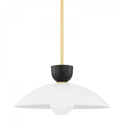 Mitzi by Hudson Valley Lighting Whitley Large Pendant, 1-Light, Aged Brass, 19.75"W (H481701L-AGB 608UHC3) 