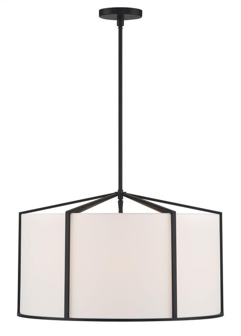 Crystorama Carlyn Chandelier - Black 14.75"H 