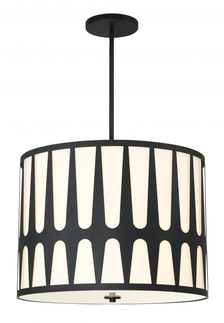 Crystorama Royston Chandelier - Black 18.25"H 