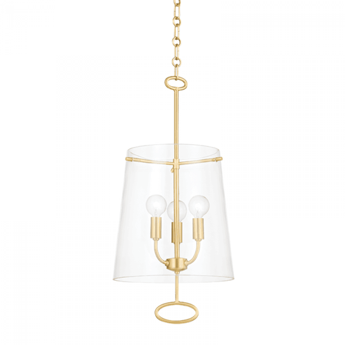 Hudson Valley James Pendant Aged Brass 11"W x 22.75"H 