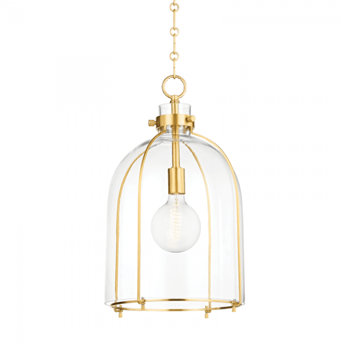 Hudson Valley Eldridge Pendant Aged Brass 