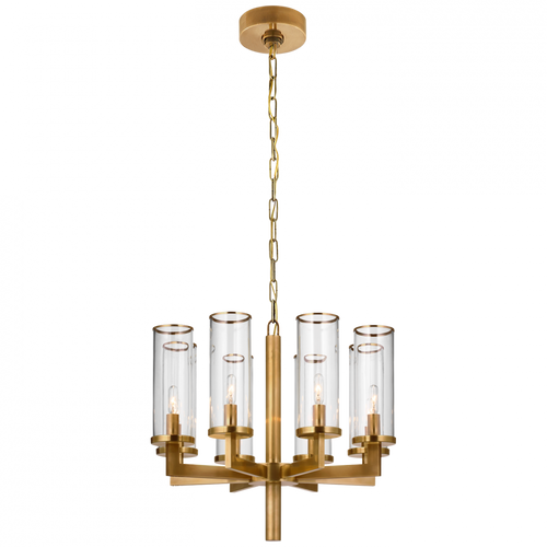 Liaison Single Tier Chandelier, 8-Light, Antique-Burnished Brass, 20.5"W (KW 5200AB-CG CX334)