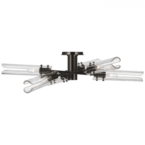 Visual Comfort & Co. Signature Collection Casoria XL Radial Flush Mount, 6-Light, Bronze, 28"W (ARN 4480BZ-CG CX52C) 