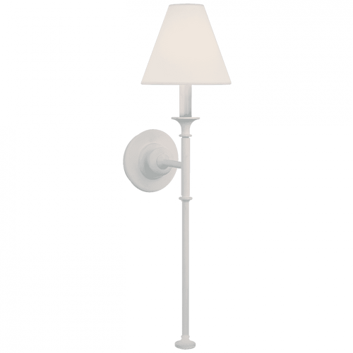 Visual Comfort & Co. Signature Collection Piaf Large Tail Wall Sconce, 1-Light, Plaster White, 24.5"H (TOB 2453PW-L CX24J) 