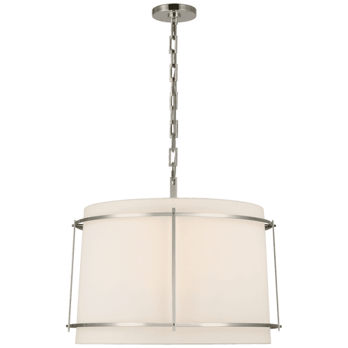 Visual Comfort & Co. Signature Collection Callaway Large Hanging Shade, 3-Light, Polished Nickel, 19.25"H (S 5687PN-L/FA CX42K) 