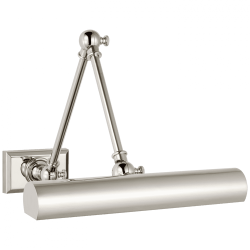 Visual Comfort & Co. Signature Collection Cabinet Maker Double Library Light, 1-Light, Polished Nickel, 12"W (SL 2709PN CX142) 