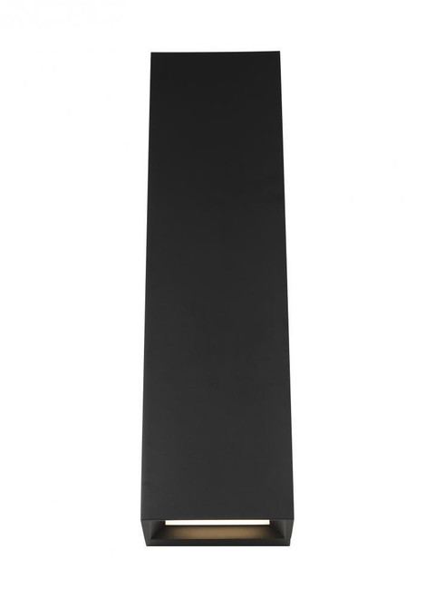 Visual Comfort & Co. Modern Collection Pitch Outdoor Wall Mount, Integrated LED, Black, 19"H (700OWPIT19B-LED930-277 70PGALV) 