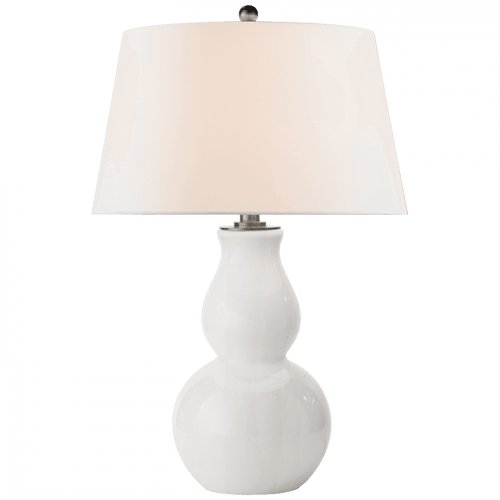 Visual Comfort & Co. Signature Collection Open Bottom Gourd Table Lamp, 1-Light, White Glass, 30"H (SL 3811WG-L CX12V) 