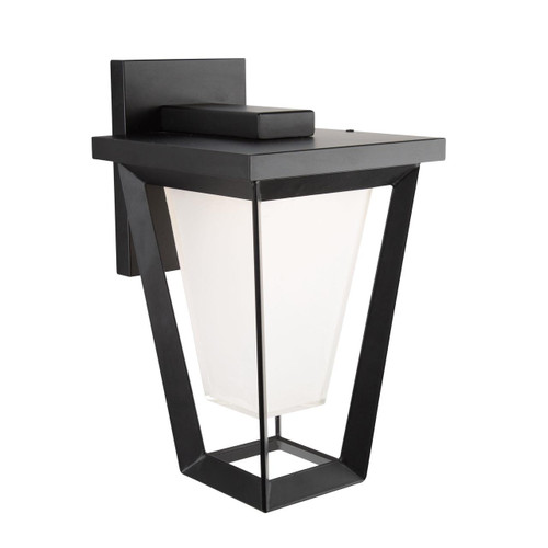 Artcraft Waterbury Outdoor Wall Light, LED, Black, Frosted Shade, 11"H (AC9182BK 340431KV) 