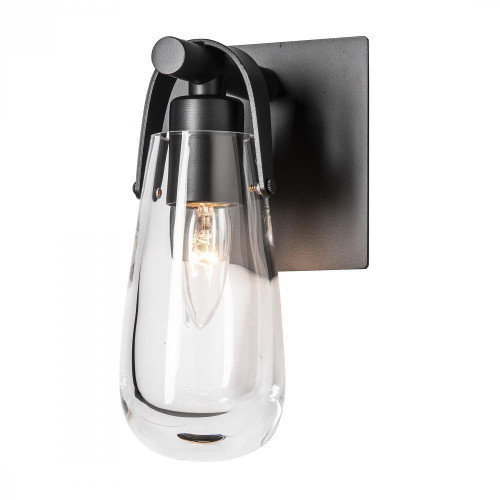 Hubbardton Forge Eos Bathroom Wall Sconce, 1-Light, Black, Clear, 8.9"H (201330-SKT-10-ZM0718 5NQUTR) 