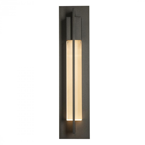 Hubbardton Forge Axis Outdoor Wall Sconce, 1-Light, Oil Rubbed Bronze, Clear Glass, 24"H (306405-SKT-14-ZM0333 5NY11G) 