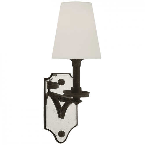 Visual Comfort & Co. Signature Collection Verona Mirrored Wall Sconce, 1-Light, Weathered Iron, 15.75"H (TOB 2330WI-L CZYWK) 