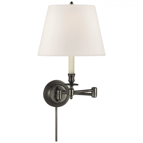 Visual Comfort & Co. Signature Collection Candlestick Swing Arm Wall Lamp, 1-Light, Bronze, 16"H (S 2010BZ-L CZZUV) 