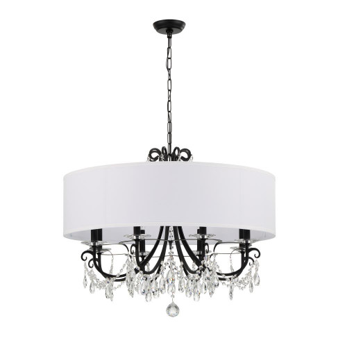 Crystorama Othello 8 Light Matte Black Chandelier 