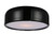 CWI Lighting Campton Drum Shade Flush Mount, 3-Light, Black, 19"W (9688C19-3-171 3066NP2) 
