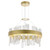 CWI Lighting Guadiana Chandelier, LED, Satin Gold, Clear Glass, 24"W (1246P24-602-A 3069Q9E) 