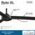 Minka-Aire Roto XL Outdoor Ceiling Fan, 3-Blade, Coal, Coal Blades, 62"W (F624-CL ER7T) 