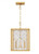 Visual Comfort & Co. Studio Collection Erro Chandelier, 4-Light, Burnished Brass, Clear Shade, 17"H (AC1134BBS 706X479) 