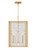 Visual Comfort & Co. Studio Collection Erro Chandelier, 4-Light, Burnished Brass, Clear Shade, 24.25"H (AC1144BBS 706X47C) 