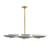 Arteriors Home Griffith Chandelier, 6-Light, Cadet Blue, Antique Brass, 40"Dia (89648 3QP99) 