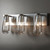 Hubbardton Forge Eos Bathroom Wall Sconce, 3-Light, Vintage Platinum, Clear, 21"W (201332-SKT-82-ZM0718 5NQUU0) 