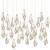 Currey and Company Glace White 30-Light Linear Multi-Drop Pendant 