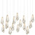 Currey and Company Glace White 15-Light Linear Multi-Drop Pendant 