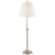 Visual Comfort & Co. Signature Collection Wyatt Accent Lamp, 1-Light, Antique Nickel, Linen Shade, 20.5"H (SK 3005AN-L D04Q0) 