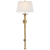 Visual Comfort & Co. Signature Collection Long Long Iron Torch, 1-Light, Gilded Iron, Linen Shade, 36"H (CHD 1407GI-L D05NJ) 