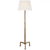Visual Comfort & Co. Signature Collection Strie Floor Lamp, 1-Light, Gilded Iron, Linen Shade, 63"H (CHA 9707GI-L D05QP) 