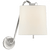 Visual Comfort & Co. Signature Collection Understudy Sconce, 1-Light, Polished Nickel, Linen Shade, 18"H (BBL 2010PN-L D06PA) 