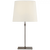 Visual Comfort & Co. Signature Collection Dauphine Table Lamp, 1-Light, Aged Iron, Linen Shade, 31.5"H (S 3401AI-L D30H7) 