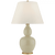 Visual Comfort & Co. Signature Collection Yue Double Gourd Table Lamp, 1-Light, Coconut Porcelain, Linen Shade, 31.25"H (CHA 8663ICO-L D31JX) 
