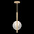Fine Art Handcrafted Lighting Selene Pendant, 2-Light, LED, Soft Gold, White Glass, 11"W (922140-5ST RHP7) 