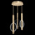 Fine Art Handcrafted Lighting Selene Pendant, 6-Light, LED, Soft Gold, Clear Glass, 16"W (922240-5ST RHP9) 