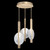Fine Art Handcrafted Lighting Selene Pendant, 6-Light, LED, Soft Gold, White Glass, 16"W (922640-5ST RHPA) 