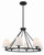 Crystorama Keenan Chandelier - Black Forged 17.5"H 