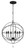 Crystorama Solaris Chandelier - Black, Clear Glass Drops 35.5"H 