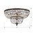 Crystorama Ceiling Mount 6 Light Flush Mount - English Bronze, Swarovski Spectra Crystal 12"H 