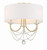 Crystorama Delilah Semi Flush Mount - Aged Brass 15.5"H 