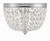 Crystorama Nola 2 Light Flush Mount - Polished Chrome, Hand Cut Crystal 8.5"H 