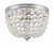Crystorama Nola 2 Light Flush Mount - Polished Chrome, Hand Cut Crystal 8.5"H 