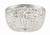 Crystorama Nola Flush Mount - Polished Chrome, Hand Cut Crystal 10"H 