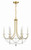 Crystorama Delilah Chandelier - Aged Brass 27.5"H 