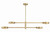 Crystorama Orson 4 Light Chandelier - Modern Gold 9"H 