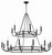 Crystorama Bailey Chandelier - Matte Black 39"H 