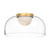 Kuzco Lighting Inc Cedar 12-in Brushed Gold/Clear LED Flush Mount 
