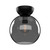 Kuzco Lighting Inc Arcadia 8-in Black/Smoked 1 Light Semi-Flush Mount 